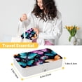 thumbnail image 5 of Butterfly PU Leather Necklace Holder with Removable Compartment and Portable Jewelry Stand Earring Holder Jewelry Box, 5 of 6