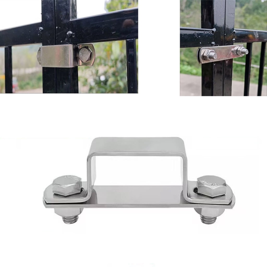 Zeiwohndc 4Pcs U Shaped Connector Bracket Metal Steel Square Pipe Clamp Hardware