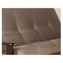 Futon Cover Only - Quality Suede Microfiber Fabric Collection Fits 6-8 inch Futons Mattress (Grey, Full Size)