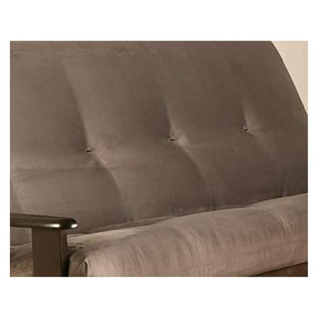Futon Cover Only - Quality Suede Microfiber Fabric Collection Fits 6-8 inch Futons Mattress (Grey, Full Size)