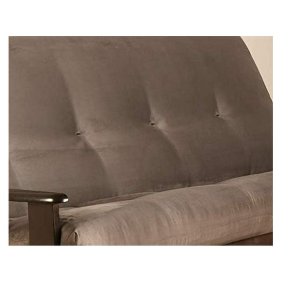 Futon Cover Only - Quality Suede Microfiber Fabric Collection Fits 6-8 inch Futons Mattress (Grey, Full Size)