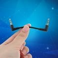thumbnail image 3 of Metal Audio Cable Dual 90 Degree Right Angled 3.5mm Jack Male to Male Stereo AUX Cord Wire for Car AUX Speakers, 3 of 9
