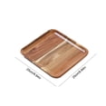 thumbnail image 3 of Solid Wood Rectangular Tea Tray - Multi-Purpose Serving Platter with Raised Lip for Cups, Snacks, Vanity, and Home Decor Brown, 3 of 6