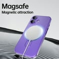 thumbnail image 4 of Feishell Fit for iPhone 16 Plus Magnetic Case Compatible with Magsafe,Shockproof Slim Invisible Ring Holder Kickstand Support Car Mount Camera Lens Film Protection Phone Case,Darkpurple, 4 of 7