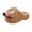 Khaki, variant on Donut Slippers for Women, Cute Dessert Shaped Fuzzy House Shoes, Soft Plush Closed Toe Footwear for Lounging, Sweet Gift, Multiple Colors