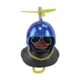 thumbnail image 1 of Pato Decorativo Negro Con Casco Cromado Azul, 1 of 4