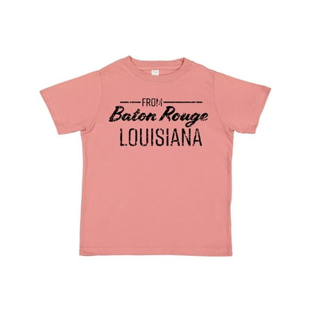 

Inktastic From Baton Rouge Louisiana in Black Distressed Text Gift Toddler Boy or Toddler Girl T-Shirt