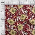 thumbnail image 2 of oneOone Rayon Maroon Fabric Tropical Floral Dress Material Fabric Print Fabric By The Yard 56 Inch Wide, 2 of 4