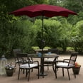 thumbnail image 2 of Northlight 8.85ft Outdoor Patio Lotus Umbrella with Hand Crank, Burgundy, 2 of 6
