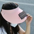 thumbnail image 2 of PALIFEUR Solar Powered Fan Hat Lightweight Solar Fan Hat Outdoor Wide Hat With Fans Solar Power Breathable Sun Hat for Hiking Camping Beach, 2 of 7