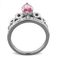 thumbnail image 4 of Stainless Steel Marquise Pink SapphireCrown Ring Anillo Para Mujer, 4 of 4