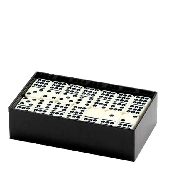 Double 9 Professional Size Color Dot Dominoes Set with Spinners | Black and White Jumbo Dominoes | Classic game Dominoes | Classic game Dominoes |
