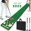 Golf Pong Game, Detachable Golf Putting Mat Game, Golf Pong Putting Green Set - Includes 8pcs Golf Balls, 2pcs Golf Cups & Flags, 1pcs Black Storage Bag, Best Party Game with Family or Friends