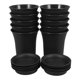 thumbnail image 5 of 10 macetas pequeñas con bandeja para platillo para plantas de jardín de interior y exterior Mini macetas para suculentas y hierbas Gris oscuro, 12 cm, 5 of 7