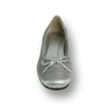thumbnail image 2 of FLORAL Lizzy Women Wide Width Casual Flat/Skimmer for Everyday SILVER 10, 2 of 3