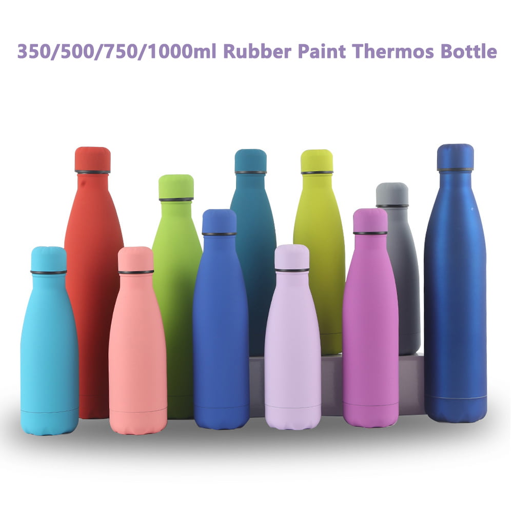 500-1000ML Sports Water Bottle Travel Outdoor Bike Vacuum-Insulated Flask Straws 