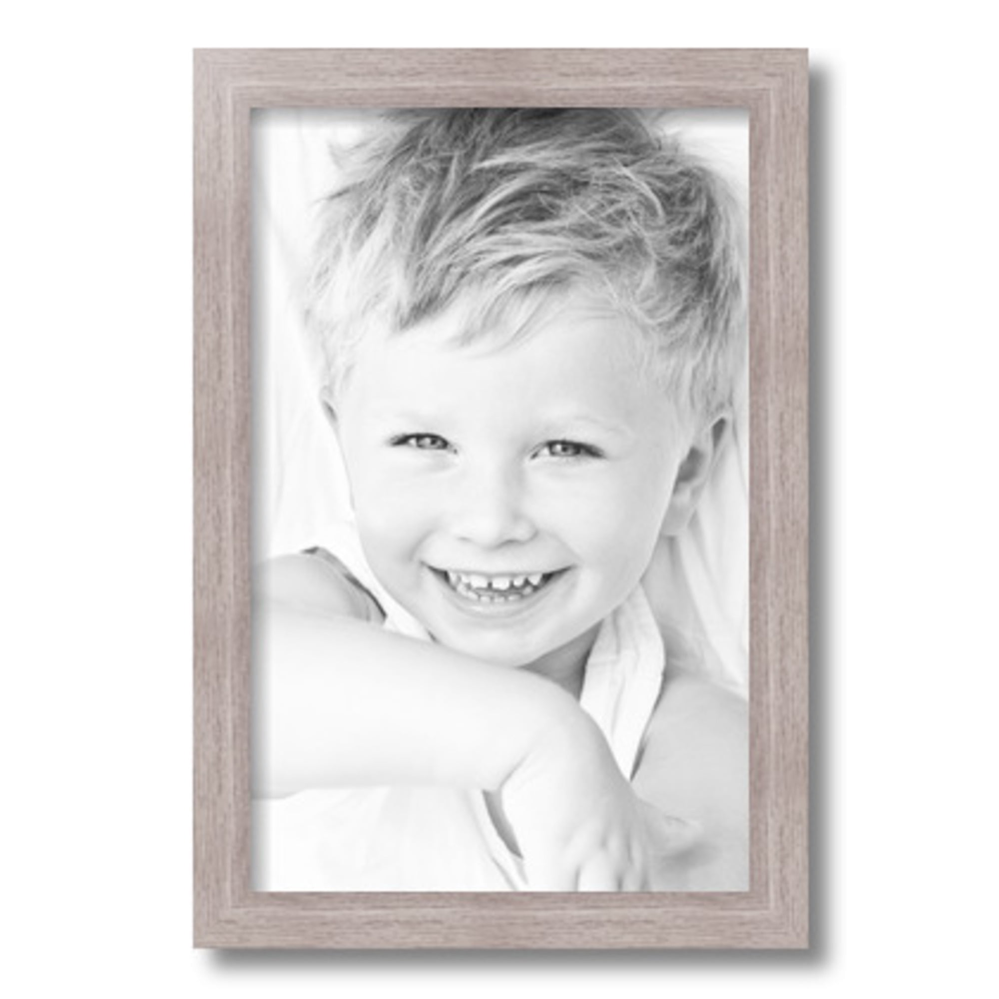 ArtToFrames 11" x 17" Gray Oak Picture Frame, 11x17 inch Brown MDF Poster Frame (WOM-4300), 1 Pack