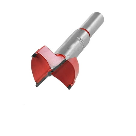 Unique Bargains Unique Bargains Carbide Tip 26mm Dia Boring Bit Woodworking Drill Tool Red Silver Tone
