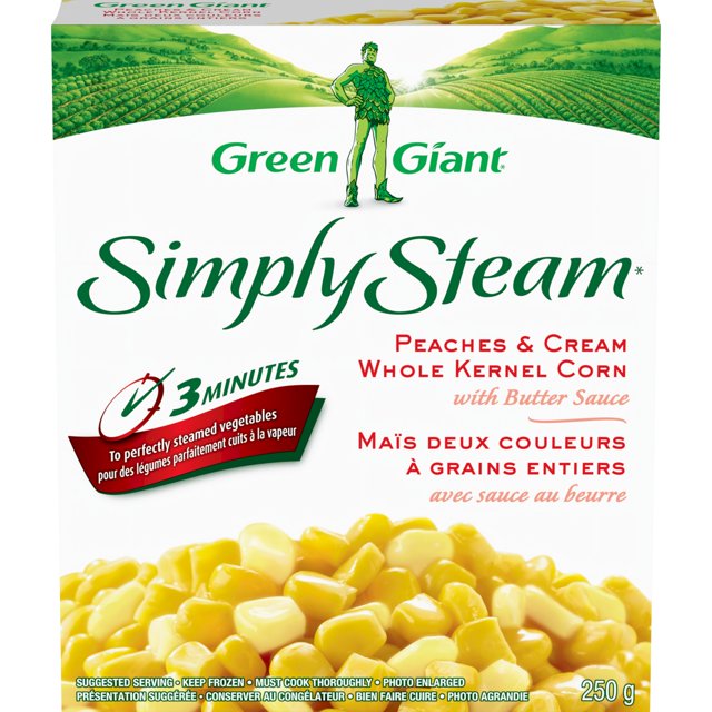 Green Giant Simply Steam* Peaches & Cream Corn with Butter Sauce, 250 g