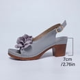 thumbnail image 4 of Xucatan Women's Plus Size Heeled Sandals, Romantic Floral Detail with Adjustable Buckle Ankle Strap, Stable Block Heel for All Day Wear Gift, 4 of 9