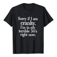 thumbnail image 1 of Désolé Si Je Suis Cranky Hauts de Mode pour Femmes Été Col Rond Manches Courtes Imprimé T-shirt Décontracté Blouse, 1 of 5