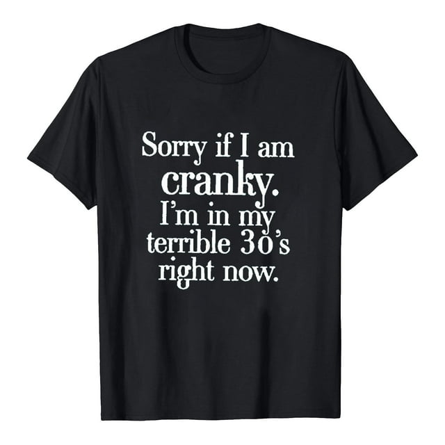 Désolé Si Je Suis Cranky Hauts de Mode pour Femmes Été Col Rond Manches Courtes Imprimé T-shirt Décontracté Blouse
