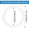 thumbnail image 3 of Moka Express Replacement Funnel Kits, 3 Packs Replacement Gasket Seals, 1 Stainless Steel Replacement Funnel with 1 Pack Stainless Filter Replacement (6-Cup), 3 of 7