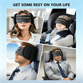 thumbnail image 7 of HIBIBUD Travel Pillows for Airplanes,Plane Pillow with Eye Mask for Long Flights Sleeping,360° Support Airplane Head Strap Compact Flight Essentials for Travel Sleep Neck Upright,Stop Head Bobbing, 7 of 7