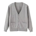 thumbnail image 6 of Fiaer Lightweight Cardigan Sweaters for Women V-Neck Casual Long Sleeve Pocket Tops for Daily Grey L, 6 of 6