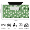 thumbnail image 5 of Long Mouse Pads for Desk,Green Ghost Bat Pattern Desk Mats on Top Of Desks, Desk Mouse Pad Extra Large with 3mm Non-Slip Base and Stitched Edge for Gaming,Office,Work,Home 47.3"x23.6", 5 of 6