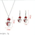 thumbnail image 3 of Gymnture christmas 1 Set Colorful Cartoon Snowman Design Earrings Necklace Set for Christams Gift, 3 of 11