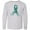 AC-Heather Grey, variant on Inktastic Ovarian Cancer Awareness Teal Ribbon Made of Hearts Long Sleeve Youth T-Shirt