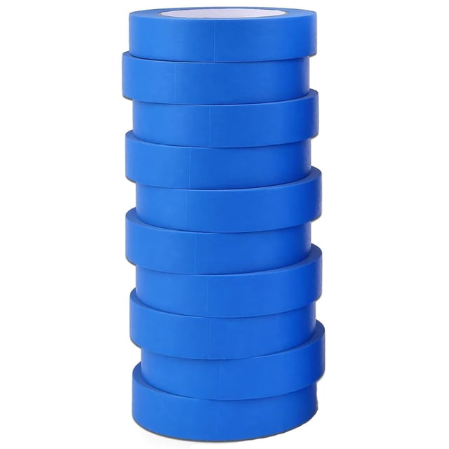 Cinta Adhesiva para Pintor Yzerel Azul, 10 Rollos de 1 Pulgada