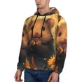thumbnail image 3 of Daiia Cute Sunflower Guinea Pig for Men's Fashion Hoodies & Sweatshirts with Kangaroo Pocket Hooded Sweatshirt Breathable & Moisture Wicking-X-Large, 3 of 7