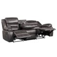 thumbnail image 4 of Roundhill Furniture Elkton Manual Recliner Living Room Set in Dark Chestnut, 4 of 13
