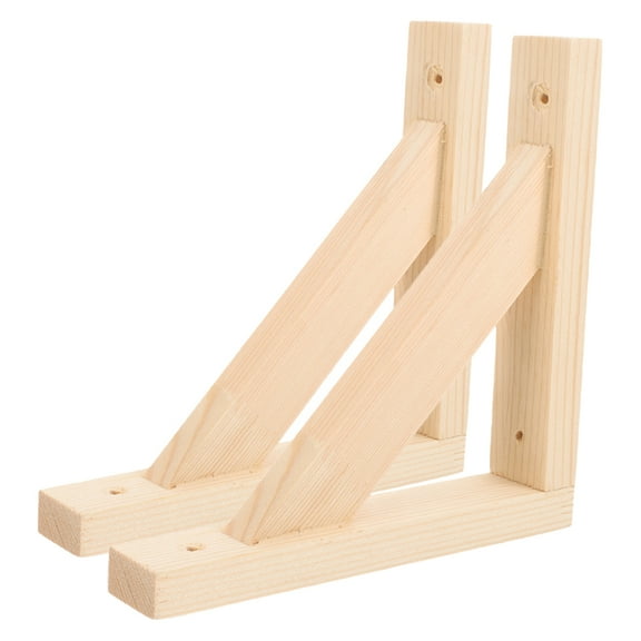 LITINKIMI Brackets for Floating Shelves Assorted Color Wood 2Pcs 7.07x7.07x1.18 In