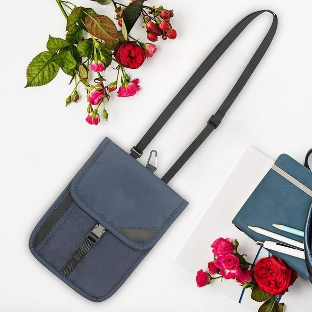 Monedero de viaje con bloqueo para el cuello, cartera, bolso de