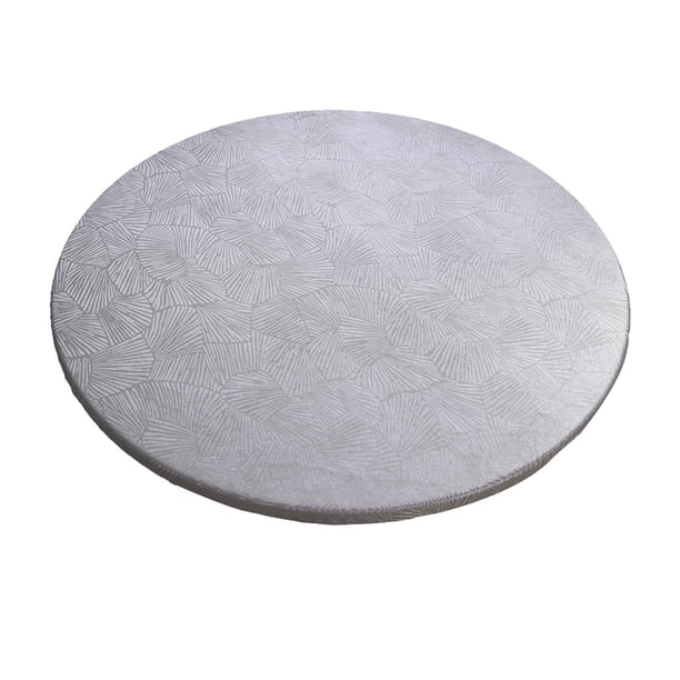 Mantel Redondo Mantel Impermeable De 35 Pulgadas, Poliéster, Cubierta De Mesa Para Patio, Hogar, Buffet, Gris gris Magideal Mantel Redondo