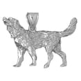 thumbnail image 1 of 14K White Gold Dog Pendant - 23 mm, 1 of 2