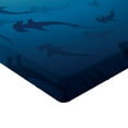 thumbnail image 2 of Ambesonne Navy Blue Fitted Sheet, Hammerhead Shark, Twin Size, Navy Blue, 2 of 3