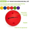 thumbnail image 5 of Champion Sports Foam Bowling Ball: Rhino Skin Soft - 1.5 Lb Set of 6 Colors, 5 of 9