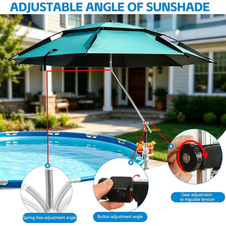 floating umbrella for patio Swimbrella Pool with Table this octagonal OceanaFlow Floating Pool Umbrella -