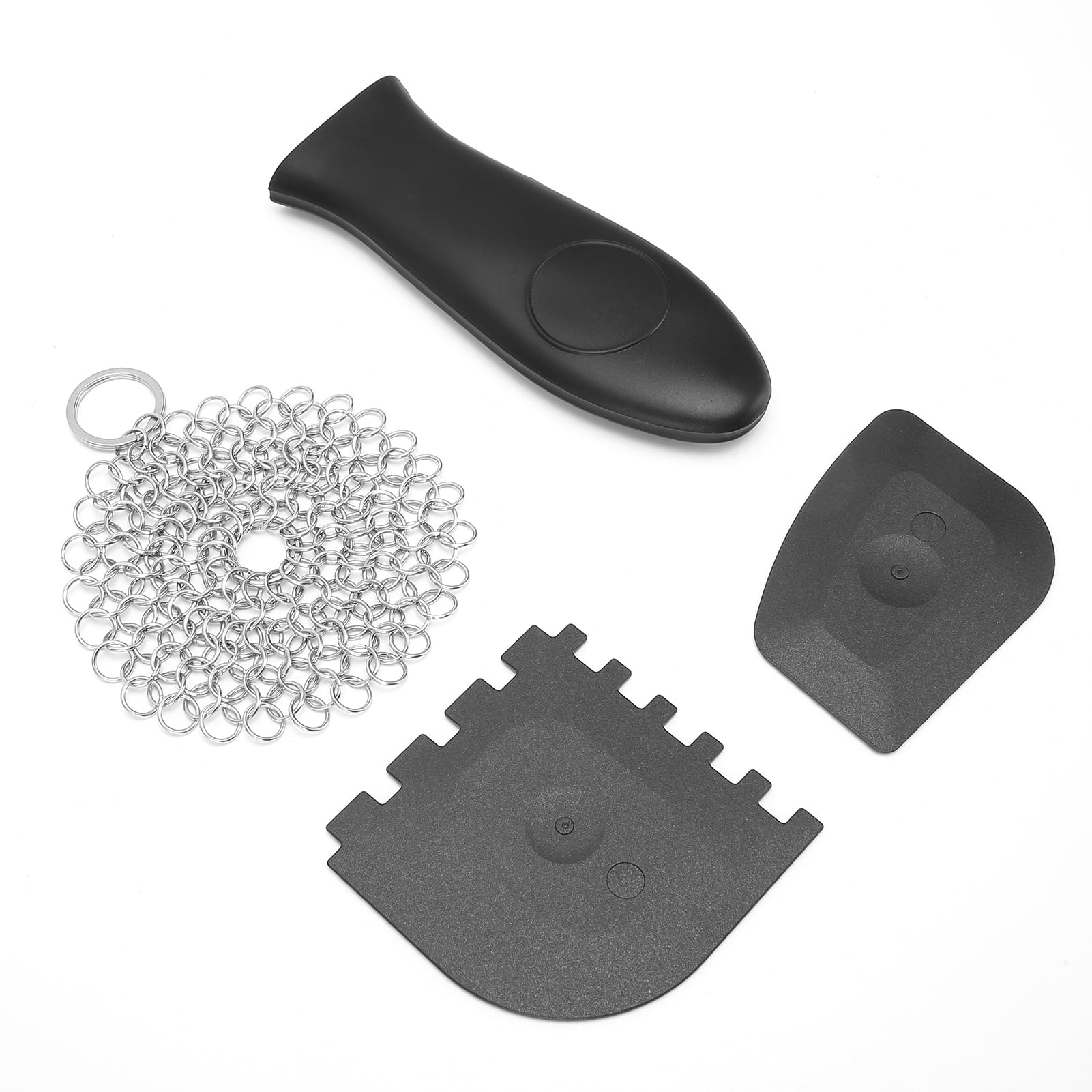 Ymiko Stainless Steel Cast Iron Cleaner Scrubber Toothed Scraper Pot