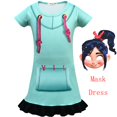 thumbnail image 1 of Vanellope Von Schweetz Costume Cosplay Ralph Breaks The Internet Halloween Anniversaire Robe Pantalon+masque, 1 of 3