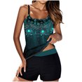 thumbnail image 2 of Tankini Sets for Women ,Summer Two Piece Swimsuits Boyleg Tummy Control Swimwear Vintage Floral Print Swim Tank Tops High Waist Trunks Beach Bathing Suit Sets Multicolor F M, 2 of 7