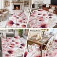 thumbnail image 5 of Watercolor Pink Flowers Area Rugs 8'x10', Washable Small Throw Rugs for Living Room Patio, Spring Flowers Botanical Wood Grain Indoor Outdoor Rug Non-Slip Low Pile Carpet Runner Reversible Floor Mats, 5 of 8