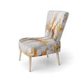 thumbnail image 3 of Designart « Symmetrical Abstract Grey Yellow Vision » Fauteuil d'Appoint Rembourré Cubisme Gris - Fauteuil Moderne pour Chambre, 3 of 7