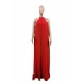 thumbnail image 6 of Wide Leg Sleeveless Chiffon Jumpsuit (S, ForestShadeGreen), 6 of 8