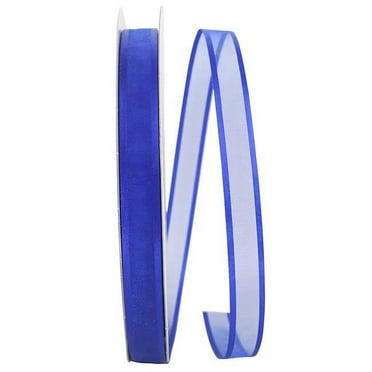 Reliant Ribbon - 25765-050-03C, Sheer Satin Edge Value Ribbon, Royal, 5/8 Inch, 100 Yards
