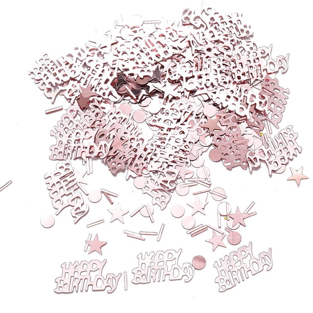 Fiudx Confeti de Oro Rosa, Anillos de Copa de Ángel con Forma de Corazón, Estrella, Labios, Ideal para Bodas y Fiestas de Cumpleaños, Decoración de Scrapbooking, Multiusos, Juego de 450 Piezas, 15 G